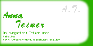 anna teimer business card